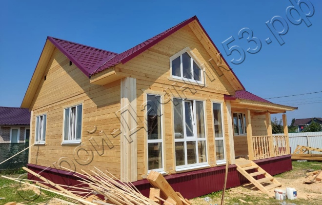 2 Брусовой дом  ОД-27, 11х8м, 85М², Московская область, Ступинский район, поселок Михнево (3)